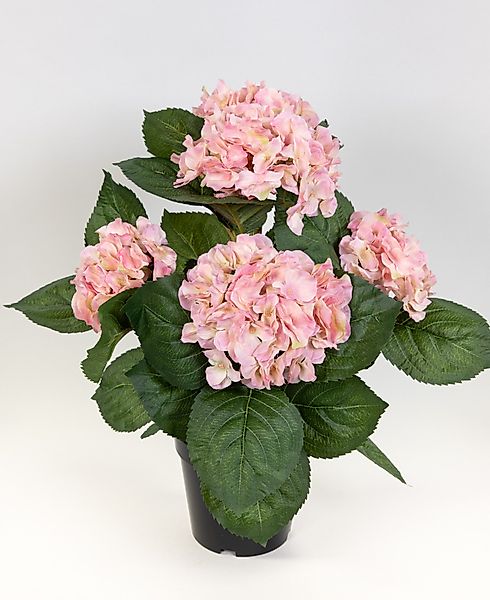 Kunstblume Hortensienbusch Deluxe 42cm im Topf günstig online kaufen