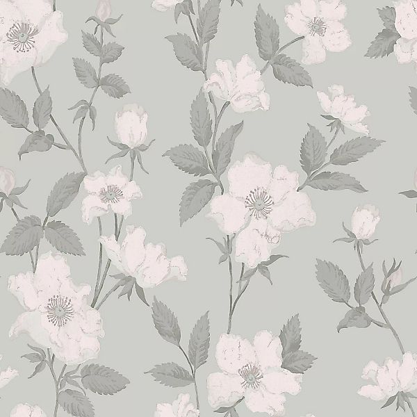 Laura Ashley Vliestapete Fleurir Smoke Green 10,05 x 0,52 m günstig online kaufen