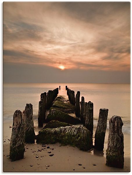 Artland Leinwandbild "Sonnenuntergang an der Ostsee", Sonnenaufgang & -unte günstig online kaufen