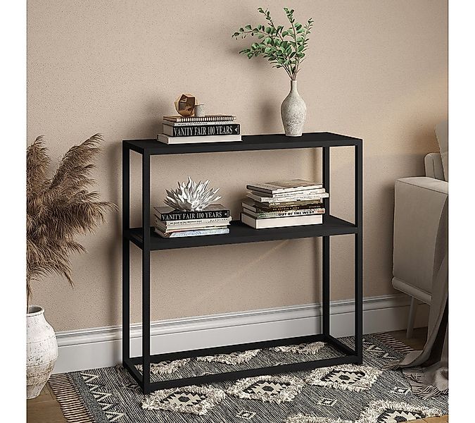 skølm Konsolentisch Skadi mit 2 Ablageflächen (schwarz, Metallregal, bis 20 günstig online kaufen