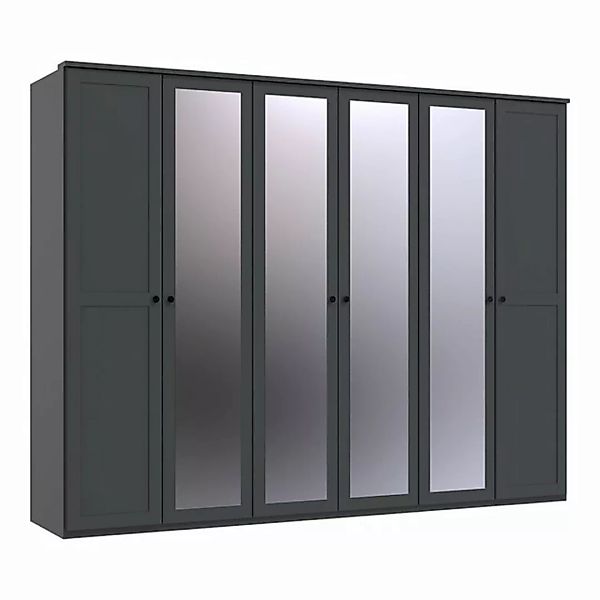 Lomadox Kleiderschrank CROPANI-43 270cm breit, 6 Türen davon 4 Spiegeltüren günstig online kaufen