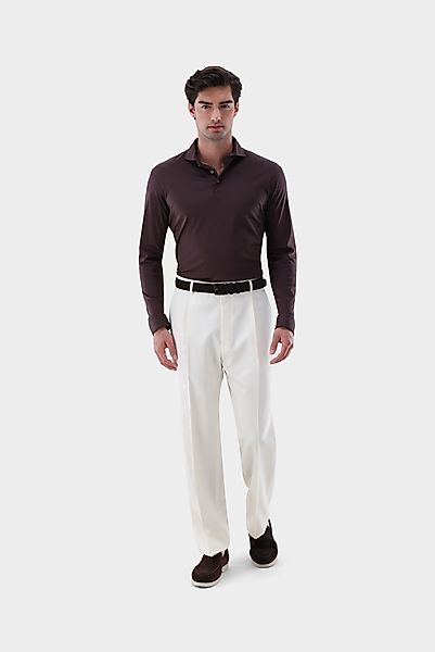 Poloshirt langarm aus Swiss Cotton Jersey günstig online kaufen