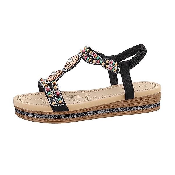 Ital-Design Damen Boho/Hippie Riemchensandalette (85960317) Keilabsatz/Wedg günstig online kaufen