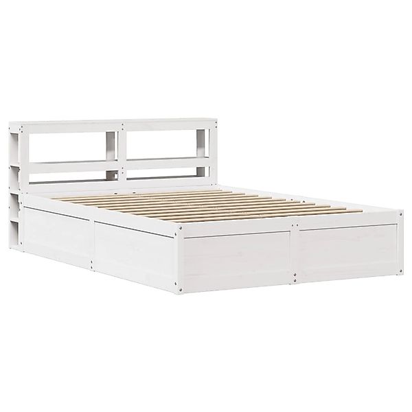 vidaXL Massivholzbett mit Kopfteil Weiß 140x190 cm Kiefer 3306355 günstig online kaufen