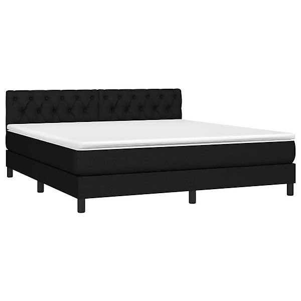 vidaXL Boxspringbett mit Matratze & LED Schwarz 160x200 cm Stoff 3133407 günstig online kaufen