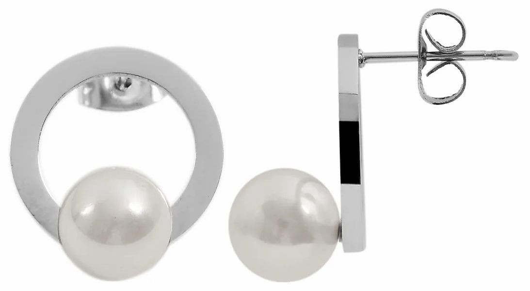 Adelia´s Paar Ohrhänger "Damen Ohrringe – Ohrstecker aus Edelstahl mit Perl günstig online kaufen