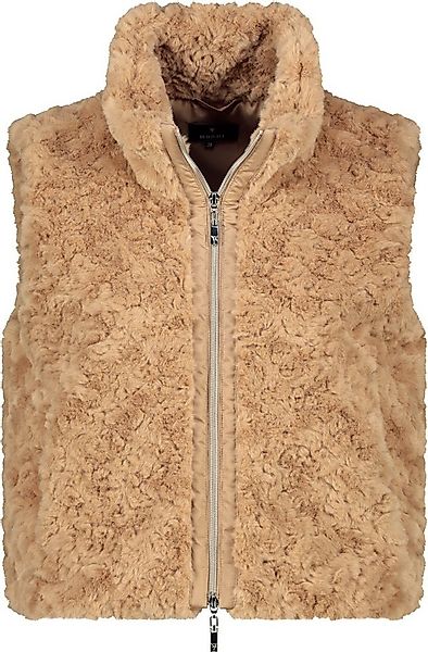 Monari Strickweste 809279 Kuscheliges Kunstfell mit Stehkragen günstig online kaufen