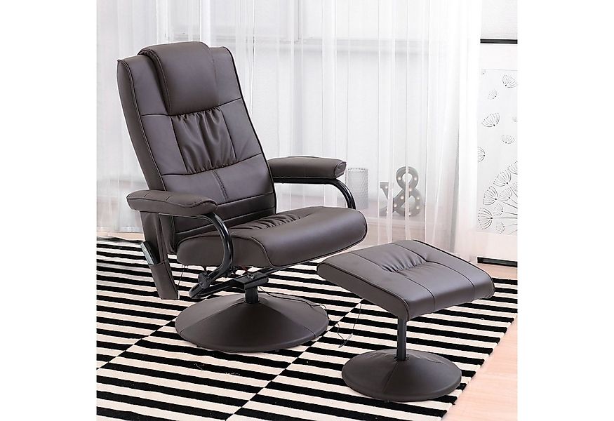 HOMCOM Massagesessel Fernsehsessel, Hocker, aus Kunstleder, Kann sitzen, um günstig online kaufen
