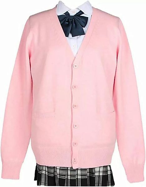 AFAZ New Trading UG Cardigan Damen-Cardigan-Schuluniform-V-Ausschnitt Knopf günstig online kaufen