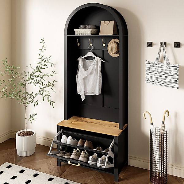 Merax Garderoben-Set mit Schuhregal, Ablage & günstig online kaufen