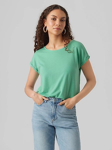 Vero Moda Rundhalsshirt "VMAVA PLAIN SS TOP GAJRS NOOS" günstig online kaufen