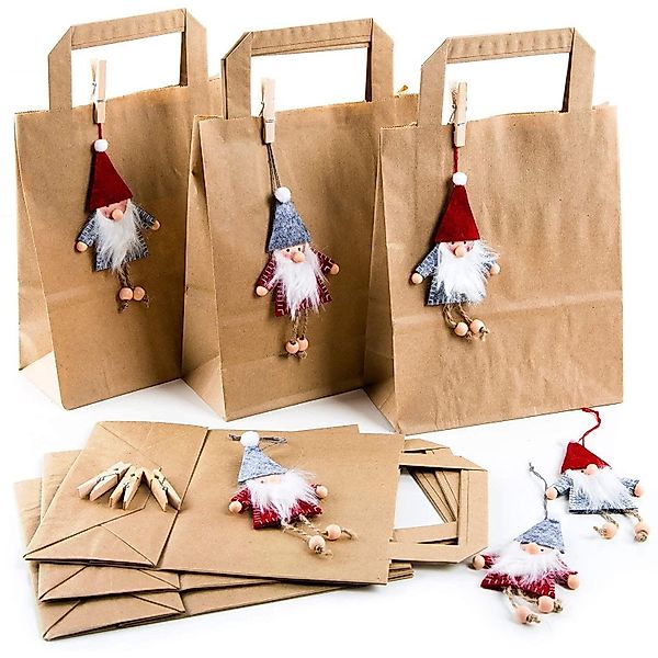 Logbuch-Verlag Dekofigur 6 braune Weihnachtstüten (18 günstig online kaufen