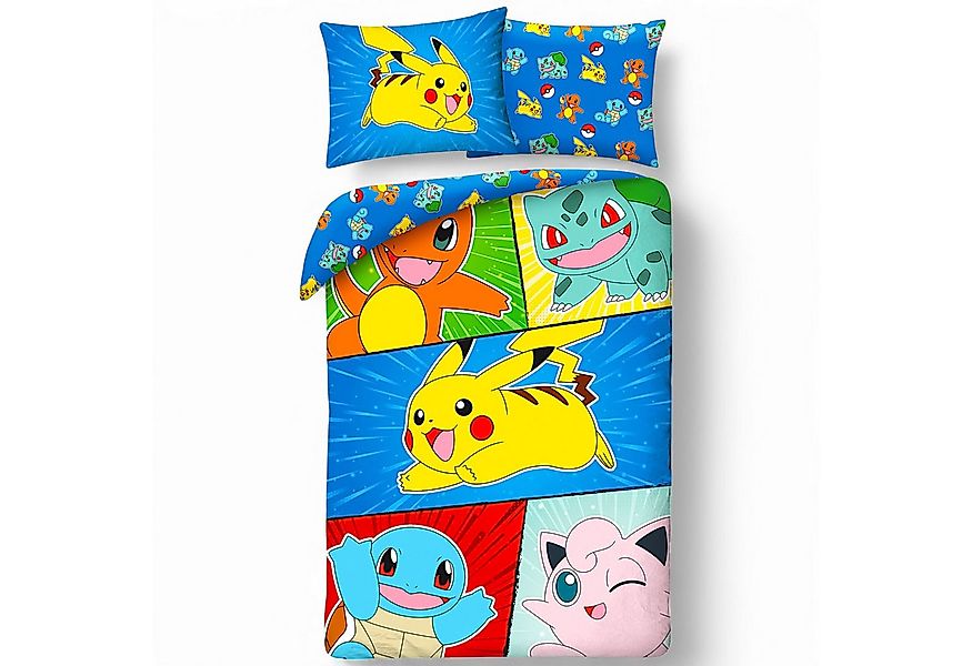 POKÉMON Bettwäsche mit Reißverschluss, Baumwolle, 2 teilig, Wendebettwäsche günstig online kaufen
