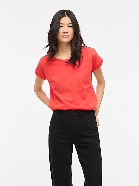 Vila Rundhalsshirt "VIDREAMERS NEW PURE T-SHIRT/SU-NOOS" Baumwollmischung, günstig online kaufen