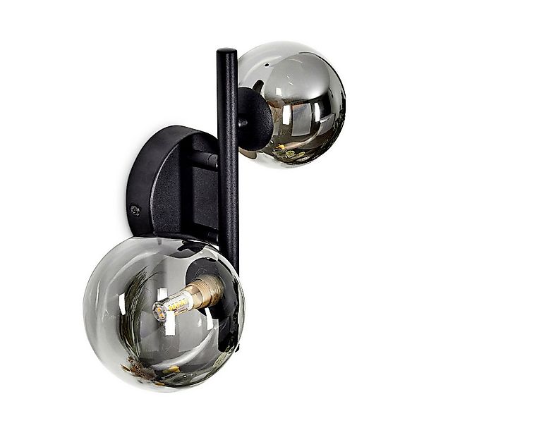 hofstein Wandleuchte »Isorella« moderne Wandlampe aus Metall/Glas in Schwar günstig online kaufen