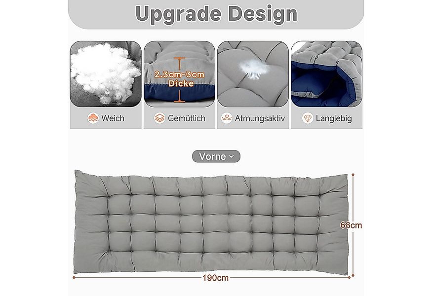 Meulbaty Klappbett Klappbar Sonnen Liege für Balkon/Garten, mit Auflage und günstig online kaufen