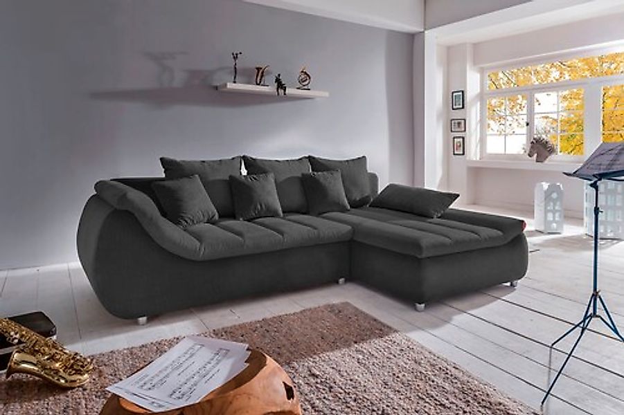 INOSIGN Ecksofa »Imola elegant und bequem, aktuelle Steppung im Sitz, L-For günstig online kaufen