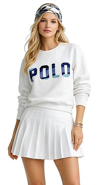 Polo Ralph Lauren Sweatshirt Damen Pullover mit besticktem Perlen Bead Logo günstig online kaufen