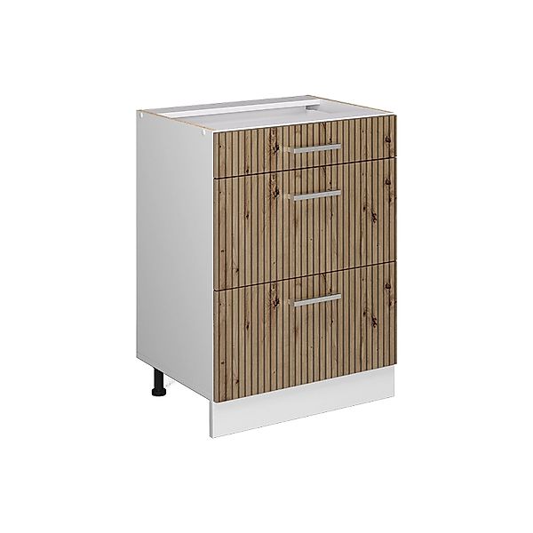 Vicco Unterschrank R-Line, Artisan-Eiche/Weiß, 60 cm mit Schubladen, ohne A günstig online kaufen