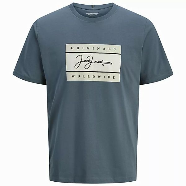 Jack & Jones Rundhalsshirt Jack&Jones XXL T-Shirt blaugrau JORFREDERIKSBERG günstig online kaufen