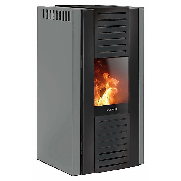 Justus Pelletofen Sirkos 2.0 Stahl Taupe 6 kW mit Automatik günstig online kaufen