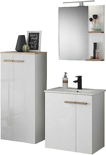 Places of Style Badmöbel-Set »SOLiD, Badmöbel-Set, Bad im modernen Design, günstig online kaufen