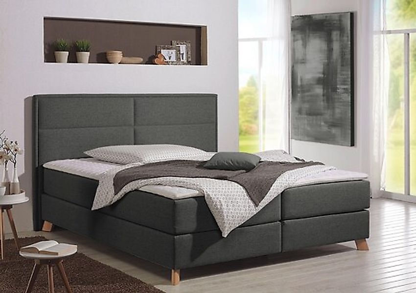 Home affaire Boxspringbett »Caria«, in 5 Breiten, 3 Matratzen-Ausführungen, günstig online kaufen