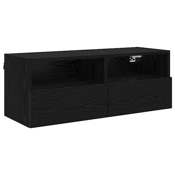 vidaXL Wand-TV-Schrank Schwarz Eichen-Optik 80 x 30 x 30 cm Holzwerkstoff 8 günstig online kaufen