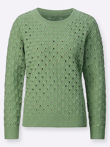Sieh an! Strickpullover Ajour-Pullover Langarm Ajour günstig online kaufen