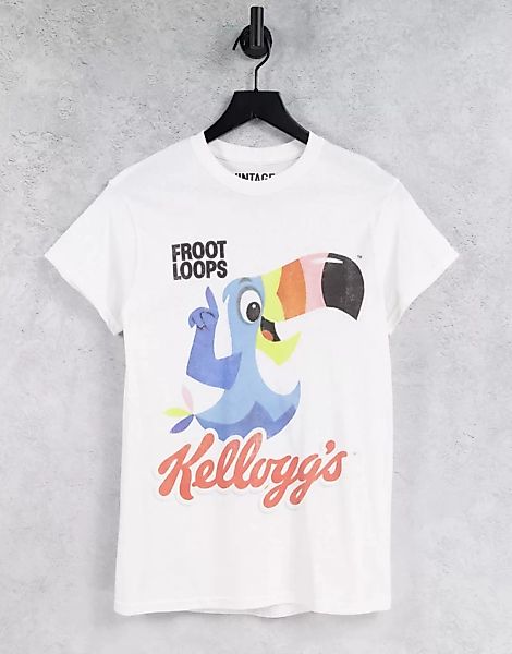 ASOS DESIGN – T-Shirt in Weiß mit „Fruit Loops“-Print günstig online kaufen