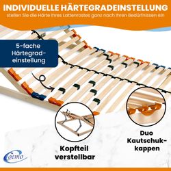 Lattenrost, Coemo, Kopfteil manuell verstellbar, Fußteil günstig online kaufen