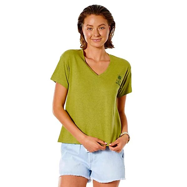 Rip Curl Swc V Neck Kurzärmeliges T-shirt S Green Olive günstig online kaufen