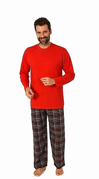 Trend by Normann Pyjama Herren Schlafanzug langarm mit Flanell Hose, Oberte günstig online kaufen