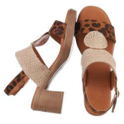 Ital-Design Elegante Damen Sandalen mit Blockabsatz günstig online kaufen