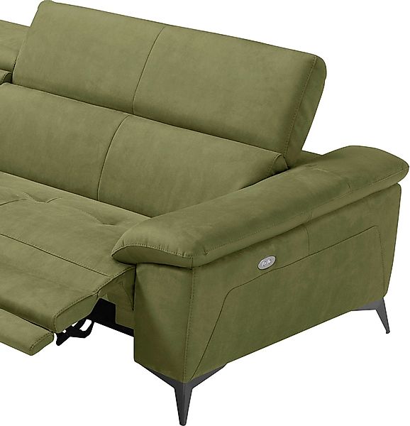 Egoitaliano Ecksofa "Martine", mit Ottomane, elektrischer Relaxfunktion und günstig online kaufen