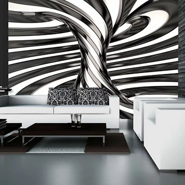 artgeist Fototapete Black and white swirl schwarz/weiß Gr. 100 x 70 günstig online kaufen