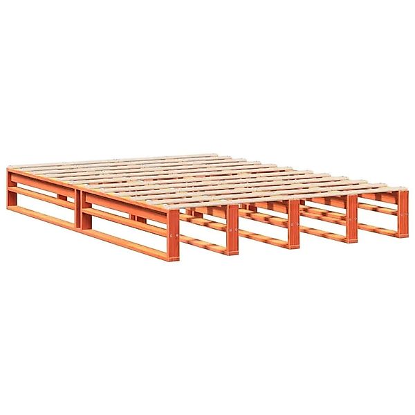 vidaXL Massivholzbett ohne Matratze Wachsbraun 120x190 cm Kiefernholz 85086 günstig online kaufen