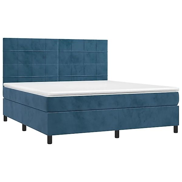 vidaXL Boxspringbett mit Matratze Dunkelblau 160x200 cm Samt 3143035 günstig online kaufen