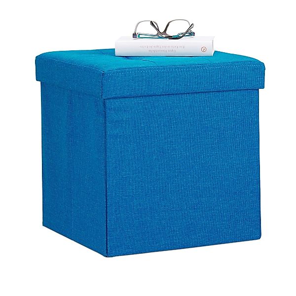 relaxdays Stauraumhocker Faltbarer Sitzhocker mit Stauraum günstig online kaufen