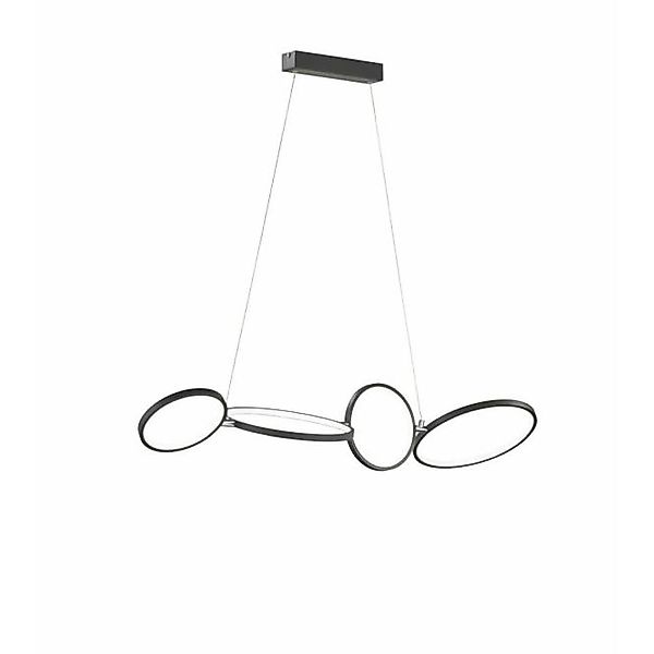 LED-Pendelleuchte Matt 1 Stück Metall Schwarz günstig online kaufen