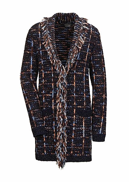 GOLDNER Strickjacke "Kurzgröße Kurzgröße - Fransenstrickjacke" günstig online kaufen