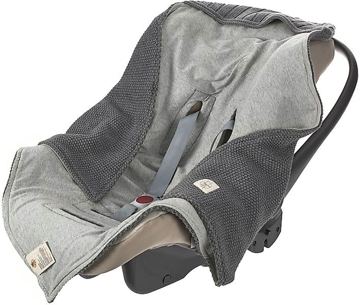 Einschlagdecke Einschlagdecke für Babyschale, anthracite, LÄSSIG, GOTS made günstig online kaufen