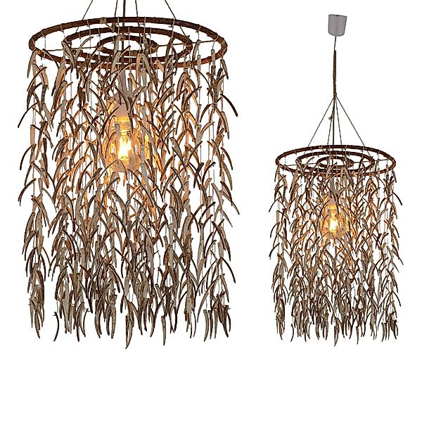 Näve Pendelleuchte Kokos Natur Ø 40 cm x 120 cm günstig online kaufen