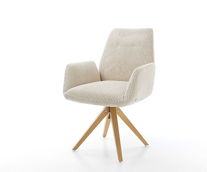 Esszimmerstuhl Zoa-Flex Cord Beige Holzgestell kantig Natur Taschenfederker günstig online kaufen