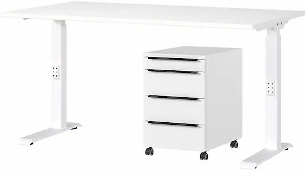 GERMANIA Büromöbel-Set "Mailand", 2-teiliges Set: Schreibtisch + Rollcontai günstig online kaufen