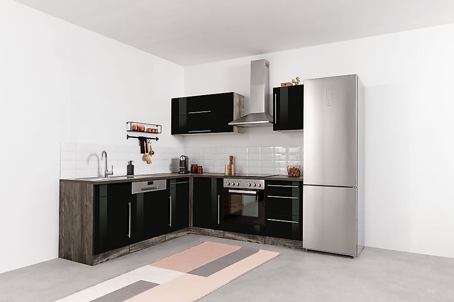 KOCHSTATION Winkelküche "KS-Samos" Stellbreite 220x220 cm, wahlweise mit E- günstig online kaufen