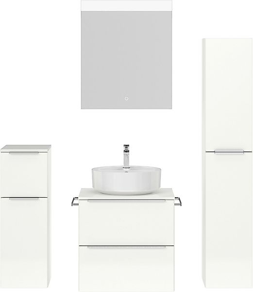 nobilia® Badmöbel-Set »Alvene« vormontiert, mit Soft-Close, 4 Stk. tlg. Hoc günstig online kaufen