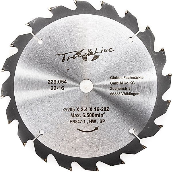 Trend Line Kreissägeblatt TrendLine HM-Kreissägeblatt Ø 205 mm Bohrung Ø 16 günstig online kaufen