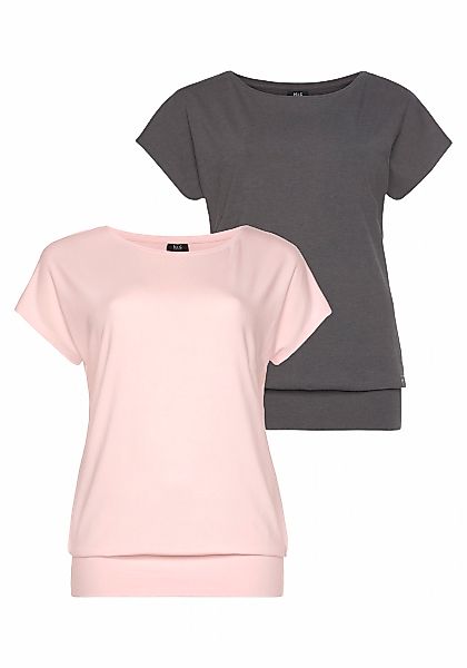 H.I.S T-Shirt aus Viskose (2er-Pack) Kurzarm, günstig online kaufen