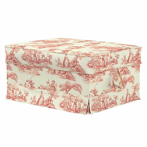 Bezug für Ektorp Bromma Hocker, creme- rot, Husse, Ektorp Bromma, Avinon (1 günstig online kaufen